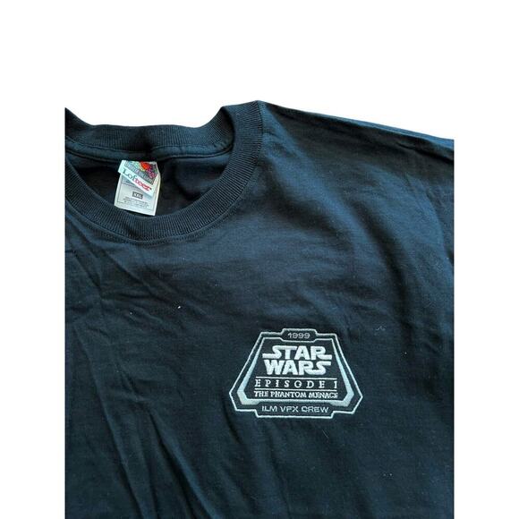 Phantom Menace Episode 1 1999 ILM VFX Film Crew Tee Shirt T-Shirt 2XL Embroidery - Picture 2 of 8